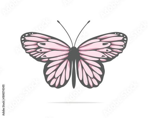 blue watercolor flock of butterfly design hand drawn