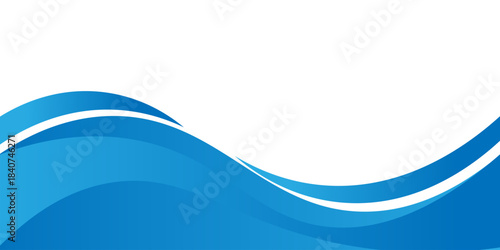 Vector blue line background curve element with white space for text and message design, overlapping layers, vector eps10