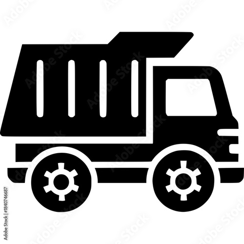 Garbage Truck Icon Vector