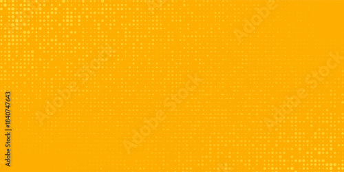 yellow orange halftone pattern. retro comic gradient background. square pixilated dot cartoon texture. pop art faded gradient pattern.eps.10.