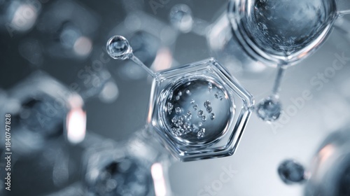 Complex molecular structure showcasing scientific research and innovation