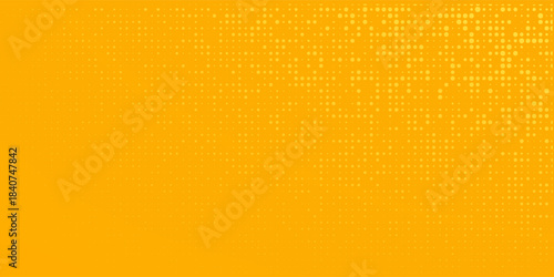 yellow orange halftone pattern. retro comic gradient background. square pixilated dot cartoon texture. pop art faded gradient pattern.eps.10.