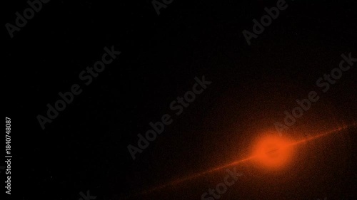 Elegant warm orange particles gently rising with soft dreamy bokeh lights. Seamless loop animation 4K stock footage on black background.