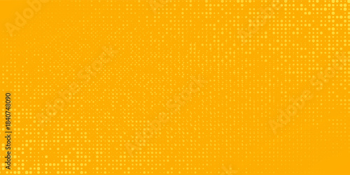 yellow orange halftone pattern. retro comic gradient background. square pixilated dot cartoon texture. pop art faded gradient pattern.eps.10.
