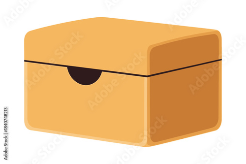 Simple tan box with dark accent