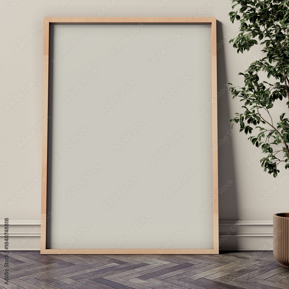 Naklejka premium Large luxury modern bright interiors Living room mockup illustration 3D rendering image