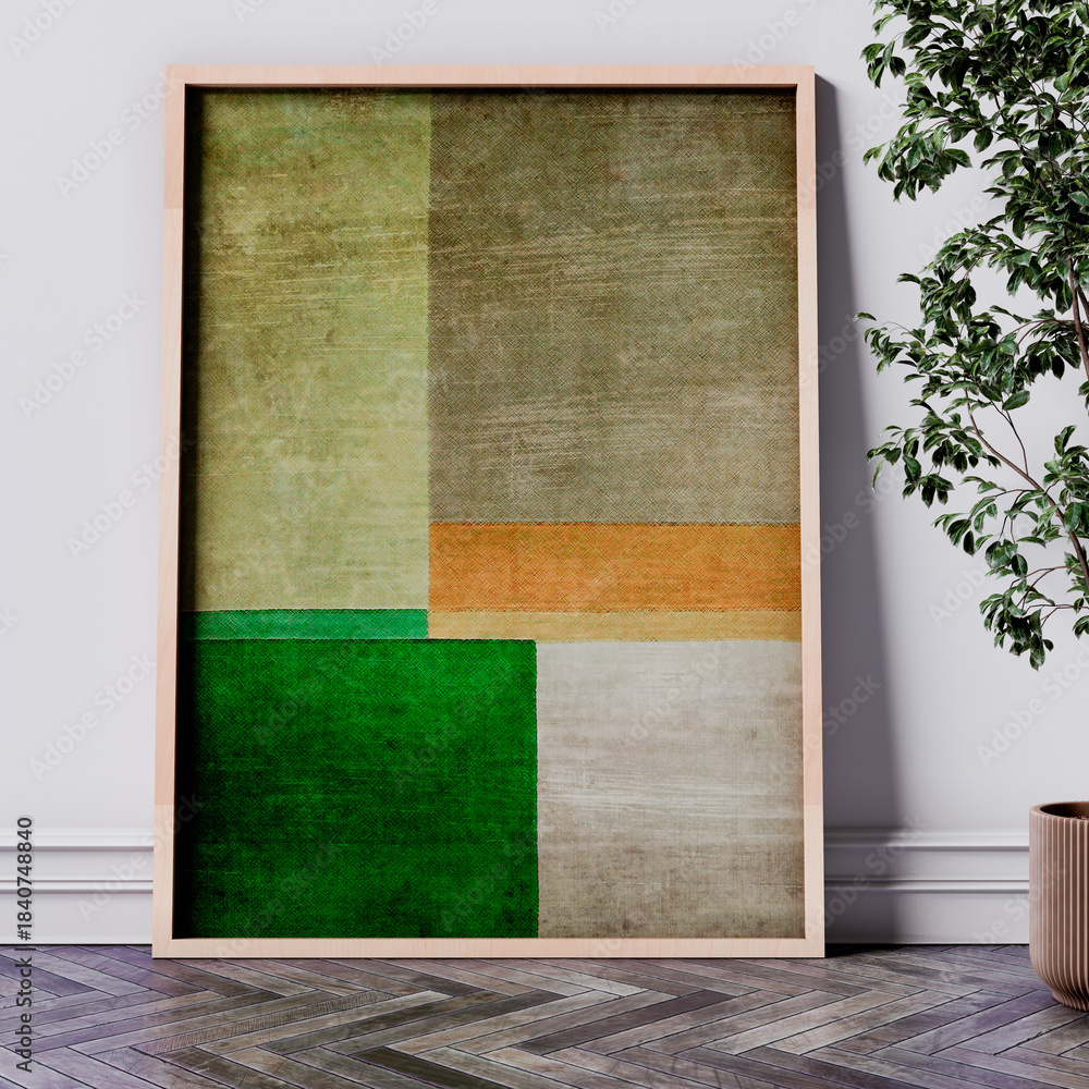 Naklejka premium Large luxury modern bright interiors Living room mockup illustration 3D rendering image