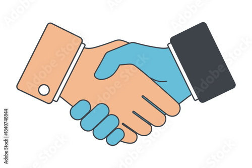 Two hands shaking in agreement and partnership