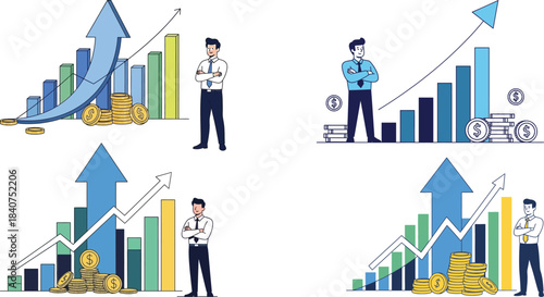 business graph with arrow