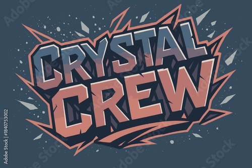 Crystal Graffiti Vibes. Crystal Crew ? Graffiti Simplified; angular block letters with outlined edges and