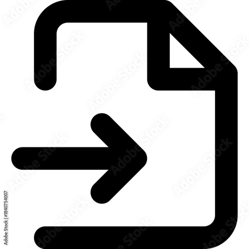 File export icon - document share send outline