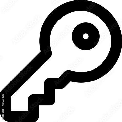 Key alt icon - unlock access password outline