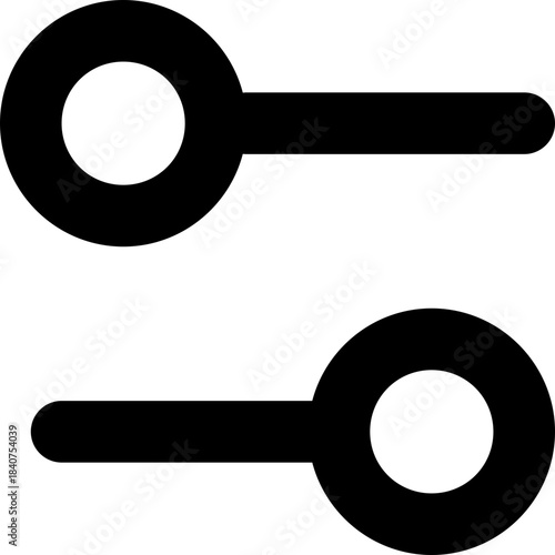 Sliders horizontal icon - settings adjust control outline