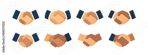 Handshake vector illustration. Handshake flat vector icons