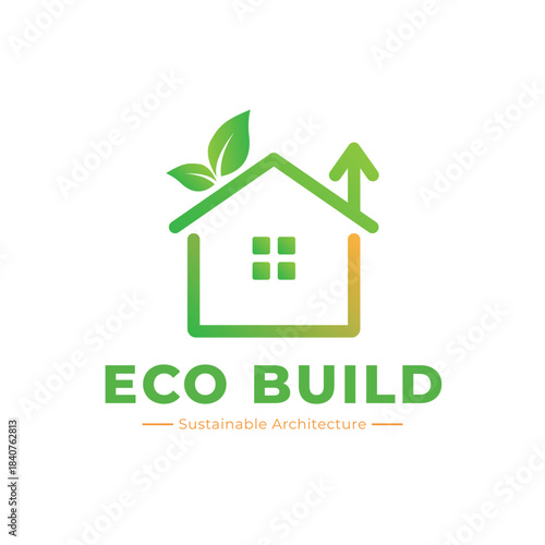 eco friendly home logo design concept idea