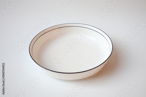 white plate on white background