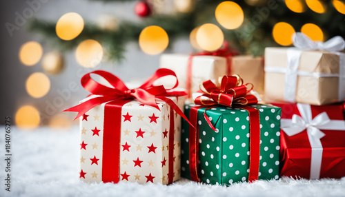 colorful christmas gift box...