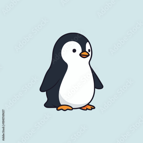 penguin on the ice