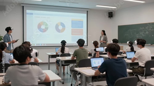 Engaging Classroom with Technology and Virtual Reality Enhancements in Education for Learning and Collaboration