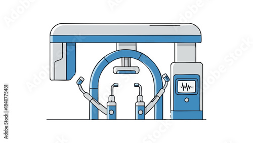 Modern dental scanner in a clean and sterile environment  
