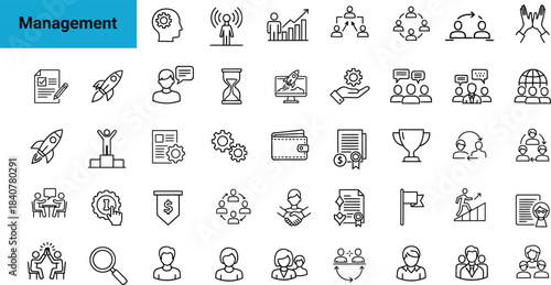 Collection of hand drawn doodle style icons representing various objects and concepts