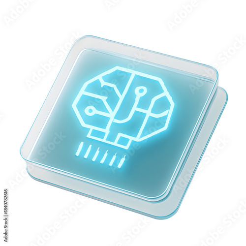 AI Chip Brain Icon