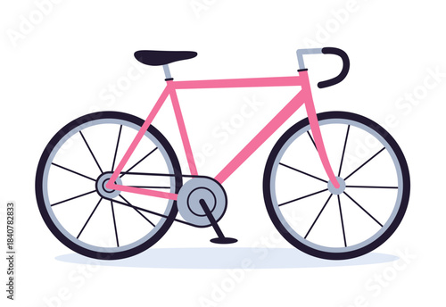 Pink road bicycle