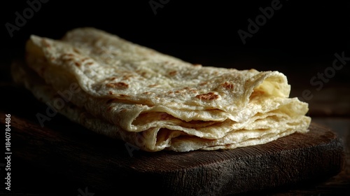 Homemade Flatbread Stack: Fresh Tortillas and Wraps