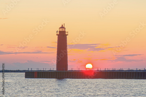 lighthouse at sunset