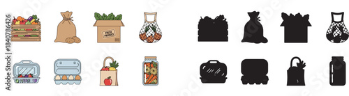 Father and child hugs collection in flat style