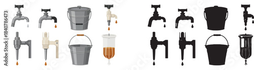 Dad bod lifestyle scenes in flat style