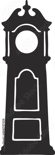 Vintage Grandfather Clock Illustration