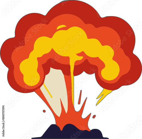 illustration explosion blast bomb aroma cloud boom
