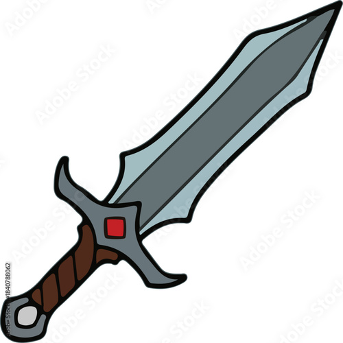 illustration fantasy sword and dagger weapon