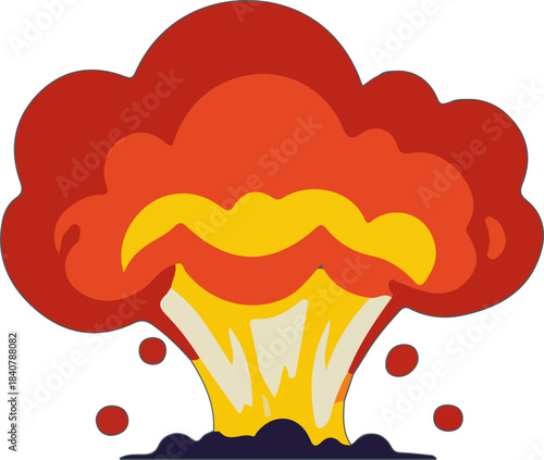illustration explosion blast bomb aroma cloud boom

