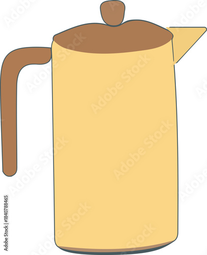 illustration of a teapot utensil spout