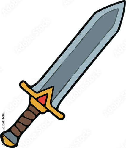 illustration fantasy sword and dagger weapon