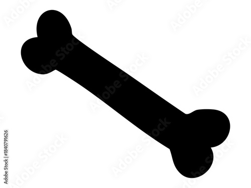 Dog bone outline. Pets toy and treat. Hand drawn vector isolated illustration 