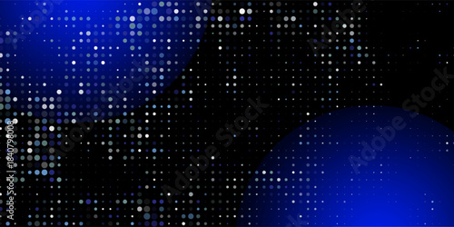 Digital Pixel Explosion. Abstract Virtual Cyber Space Data Flow. Halftone Pixel Effect Round Explosion. Vector Illustration.