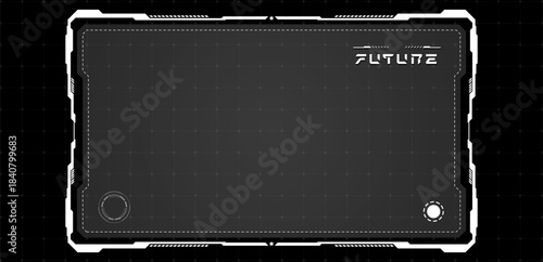 HUD frames white grey user interface elements	