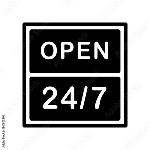 24/7 icon design template SVG