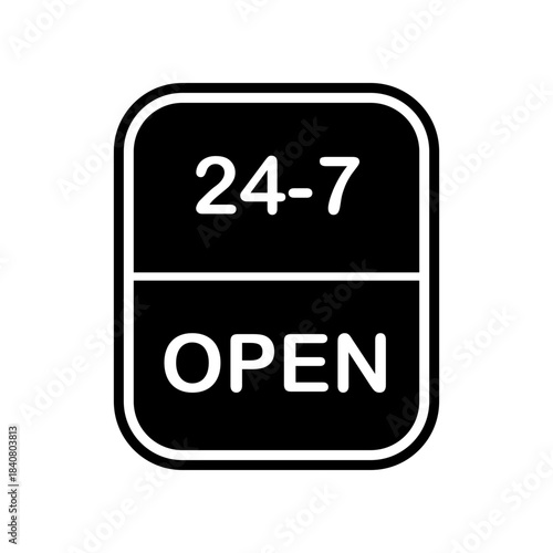 24/7 icon design template SVG
