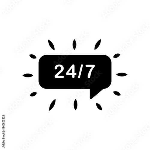 24/7 icon design template SVG