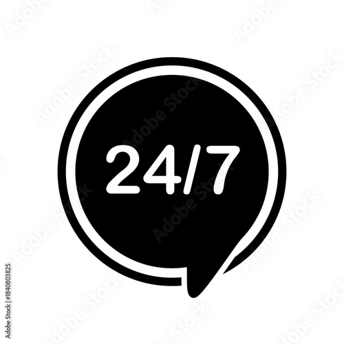 24/7 icon design template SVG