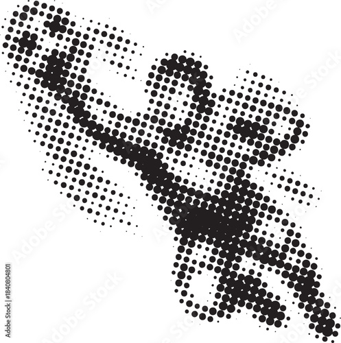Dynamic halftone soccer goalkeeper diving save illustration for action-packed sports visuals