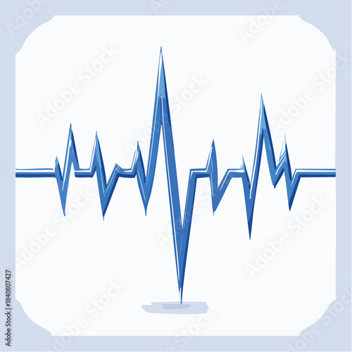 Dynamic blue pulse line visualizing a vital health rhythm, illustrating abstract medical data, energy flow, and the continuous essence of life, ideal for scientific and healthcare designs