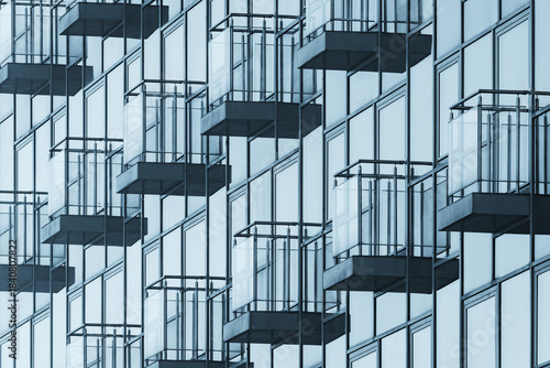 Balconies and windows of the building.