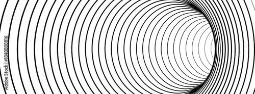 Futuristic Digital Tunnel Grid Background With Dynamic Lines And Depth. Digital Grids For Technology Designs. Blue Hi Tech Futuristic Patterns. Vector Illustration