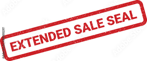 A textured rubber stamp mark showing extended sale seal often used for official promotional endorsements