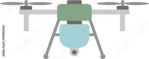 Vector illustration of an agricultural drone for crop spraying and monitoring.